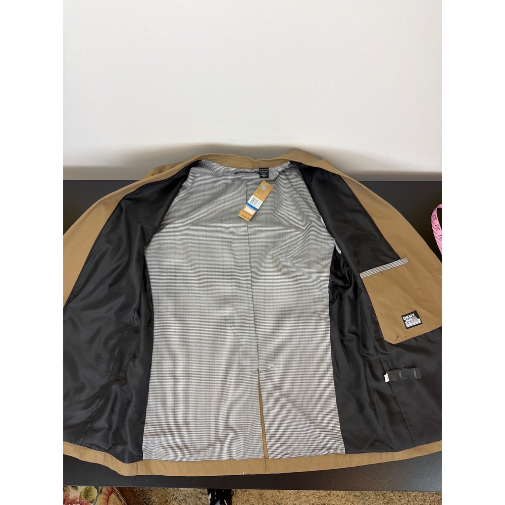 DKNY Jeans Mens Brown Cotton 2 Button Sport Coat Blazer XL Sporty Lightweight - Picture 6 of 14